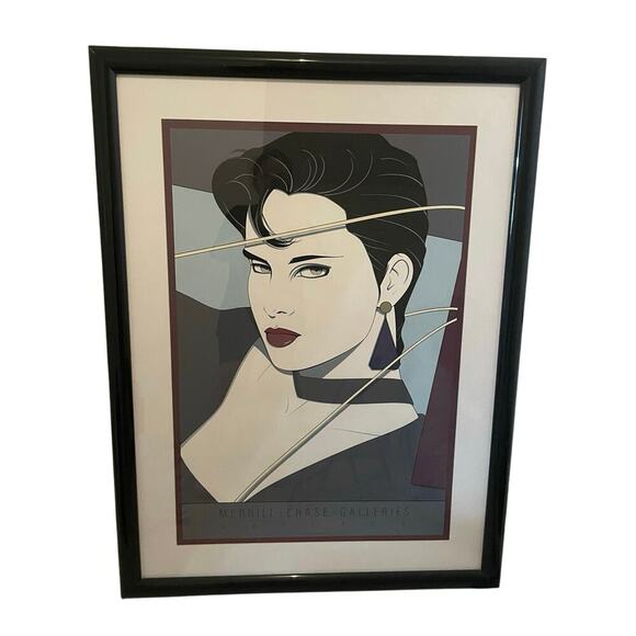 PATRICK NAGEL 1987 FRAMED COMMEMORATIVE #11 SERIGRAPH 35’ by 48’ COLLECTIBLE - Picture 3 of 9